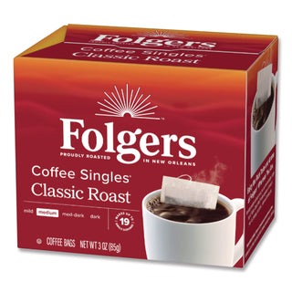 Coffee Filter Packs, Classic Roast, 0.16 oz, 19/Pack