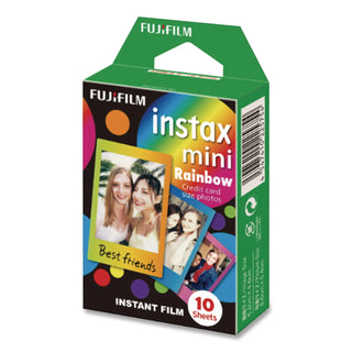 Instax Mini Rainbow Instant Film, 800 ASA, Color, 10 Sheets