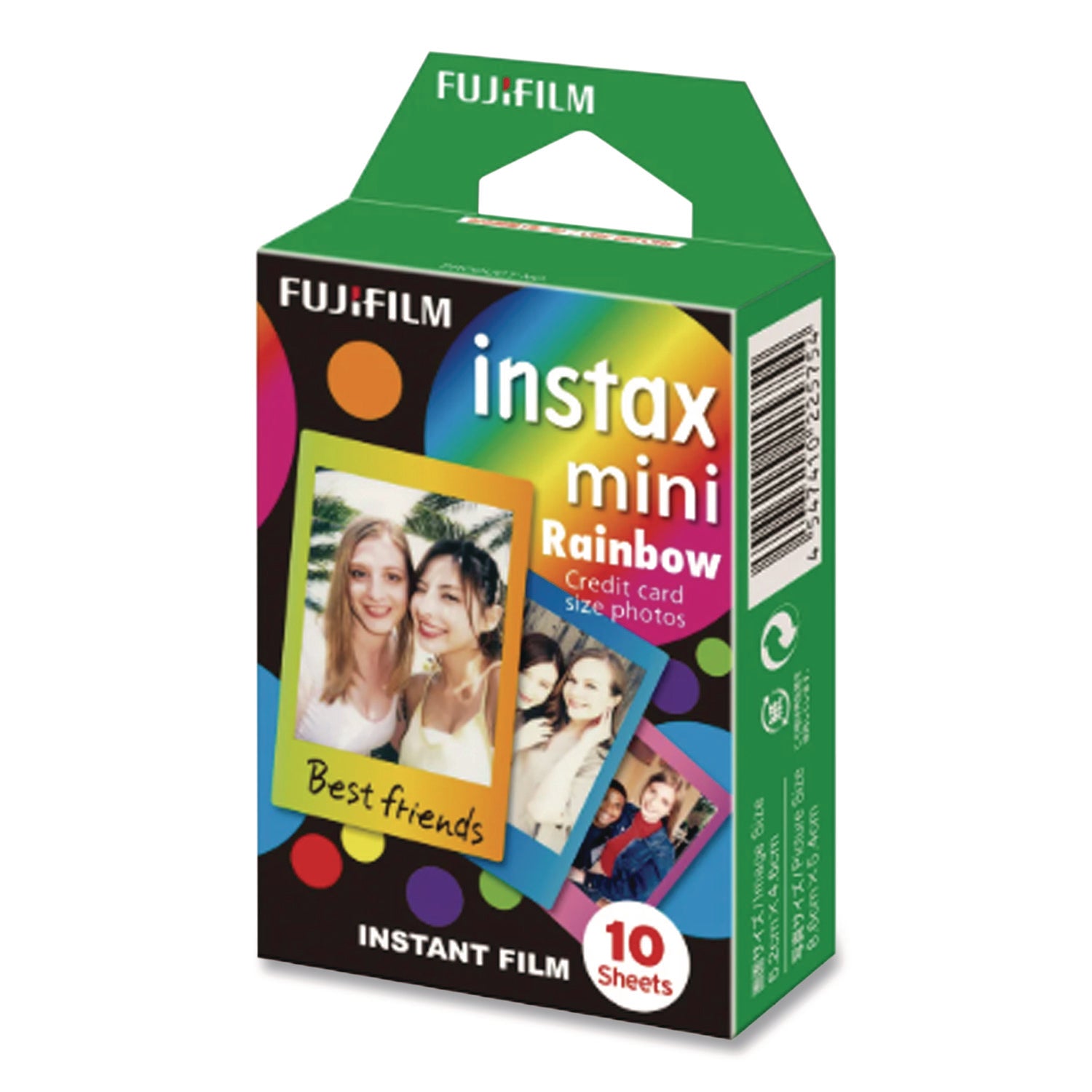 Instax Mini Rainbow Instant Film, 800 ASA, Color, 10 Sheets