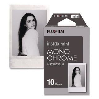 Monochrome Instax Film, Black and White, 10 Sheets