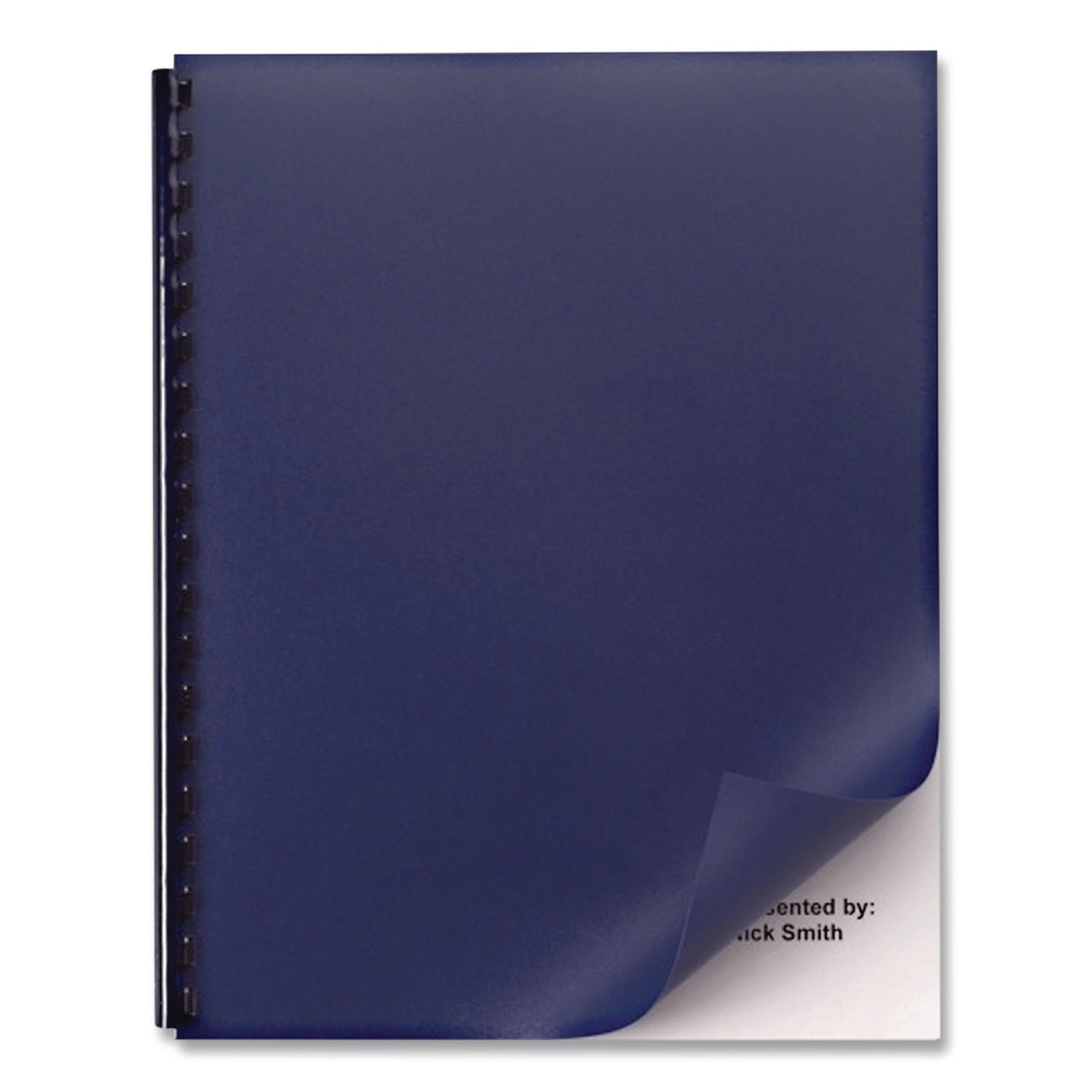GBC Designer Letter Presentation Cover - 8 3/4" x 11 1/4" - Poly - Navy - 25 / Pack