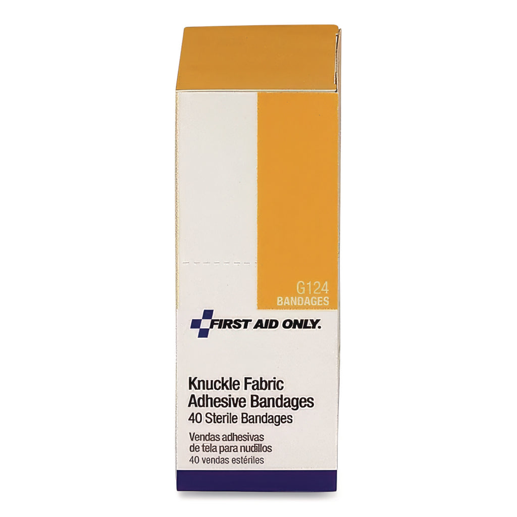 Fabric Bandages, Four-Wing Knuckle, 2.5 x 3.25, 40/Box