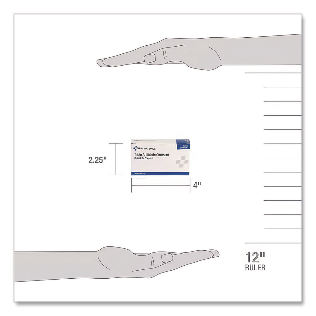 Triple Antibiotic Ointment, 0.03 oz Packet, 25/Box