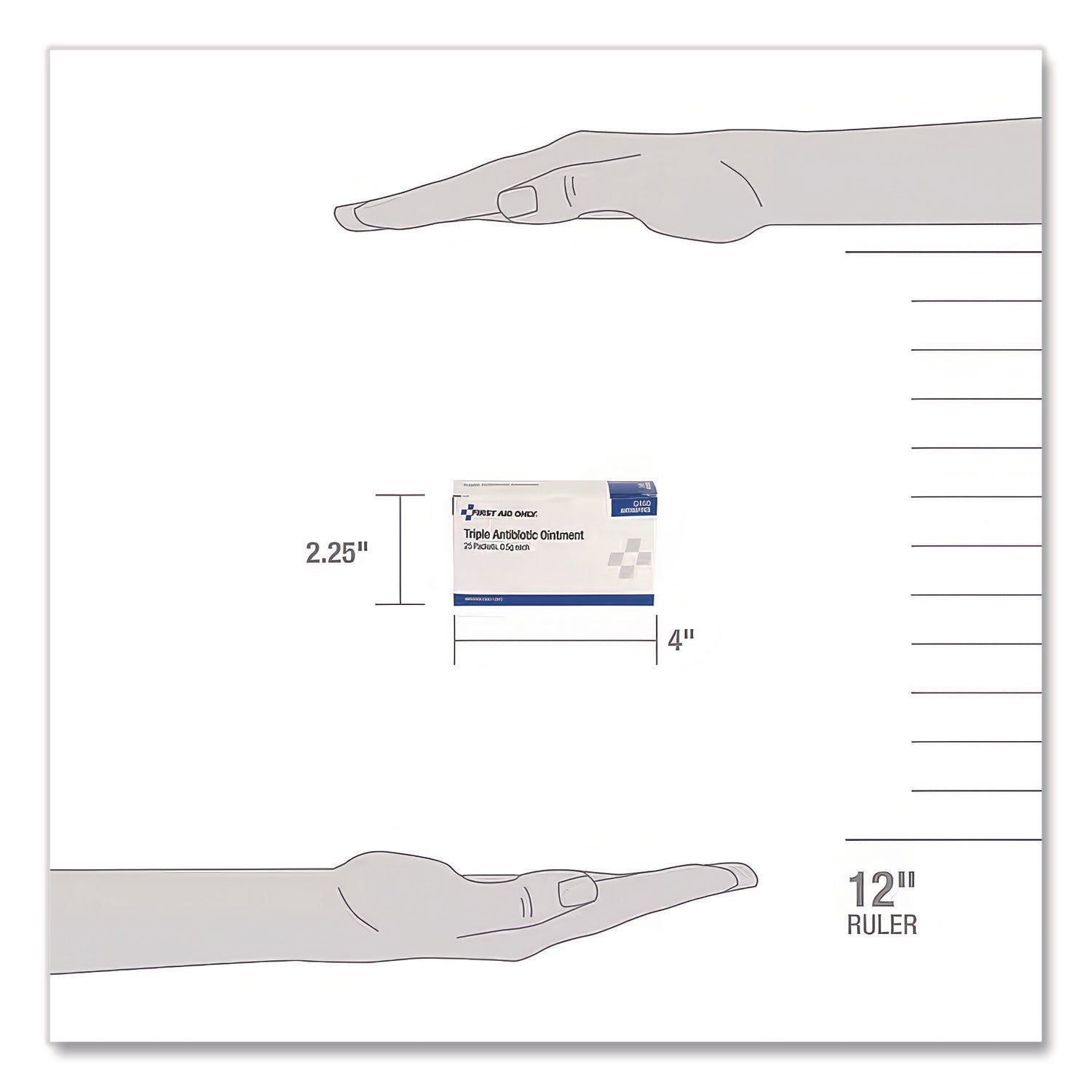Triple Antibiotic Ointment, 0.03 oz Packet, 25/Box