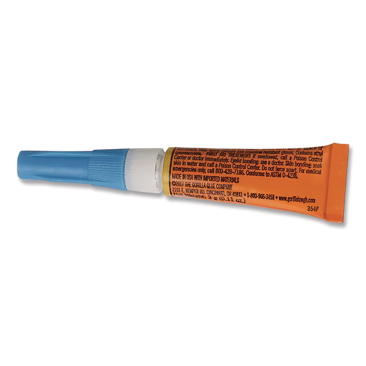 Super Glue, Two 0.11 oz Tubes, Dries Clear