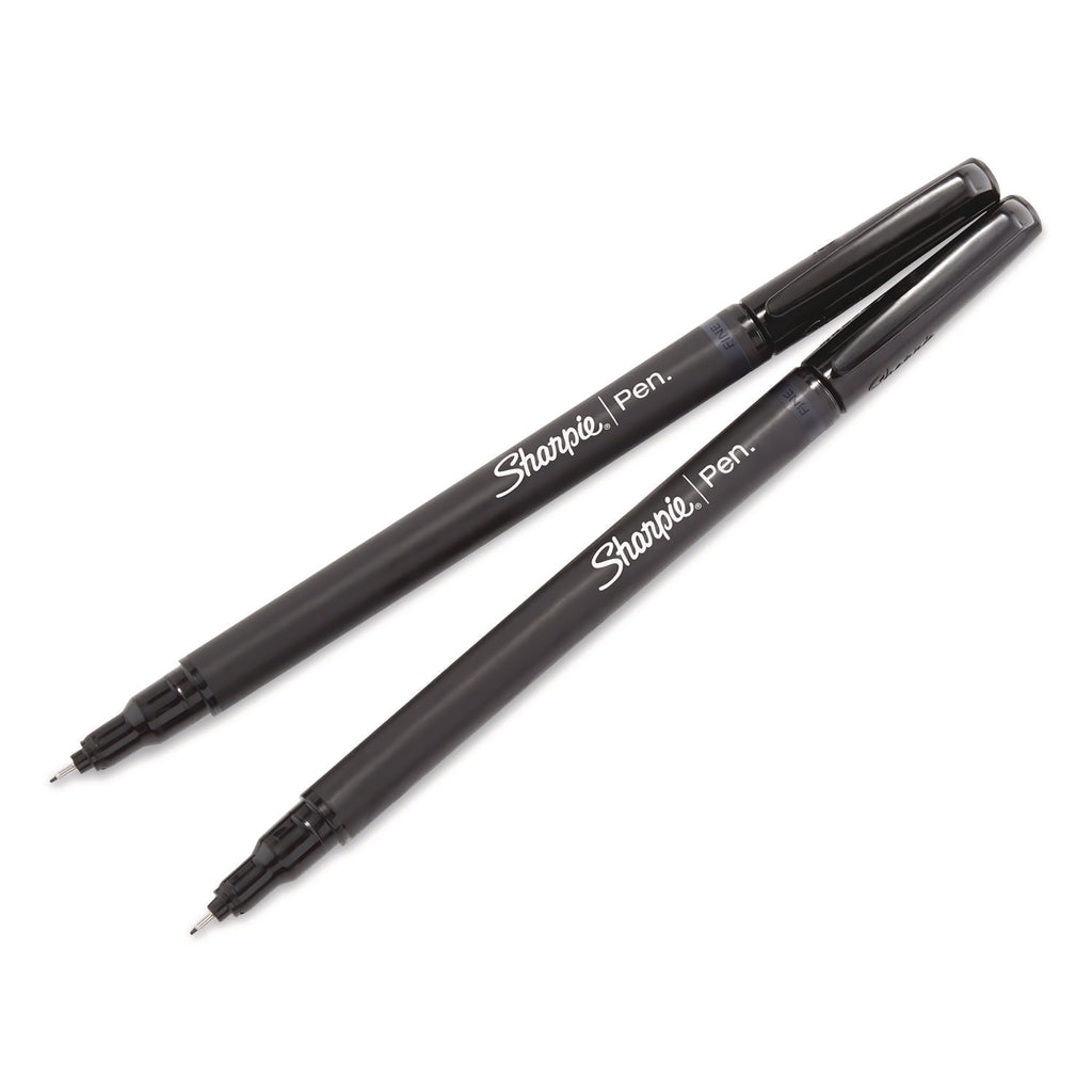 Sharpie Fine Point Pen - Fine Pen Point - Black - 2/Pack