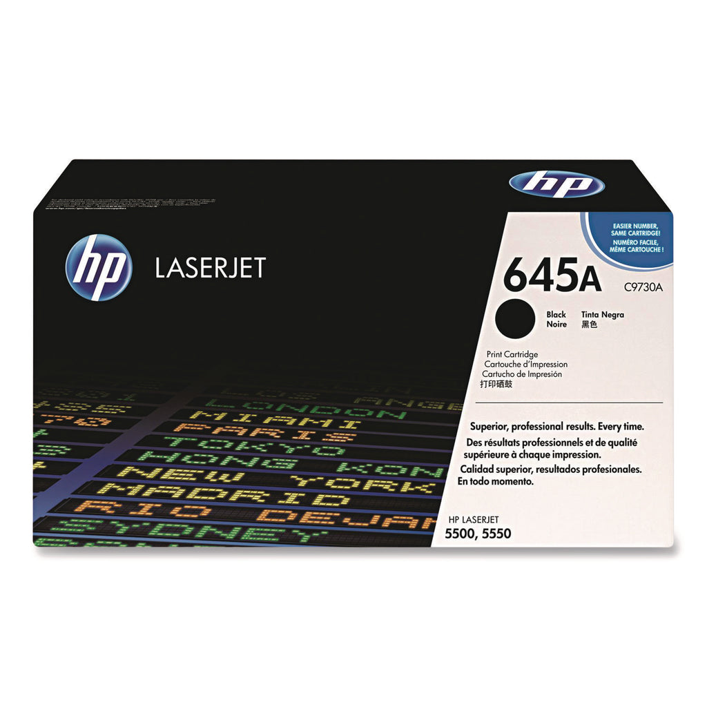 HP 645A, (C9730A) Black Original LaserJet Toner Cartridge