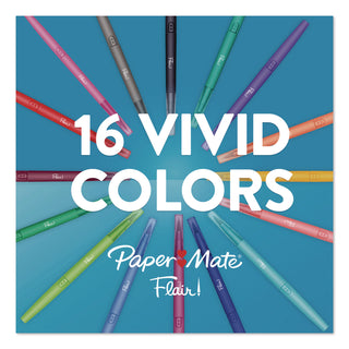 Paper Mate Flair Duo Pens - Medium Pen Point - 0.7 mm Pen Point Size - Assorted - 8 / Pack