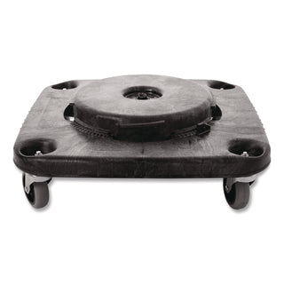 Brute Container Square Dolly, 300 lb Capacity, 17.25 x 6.25, Black