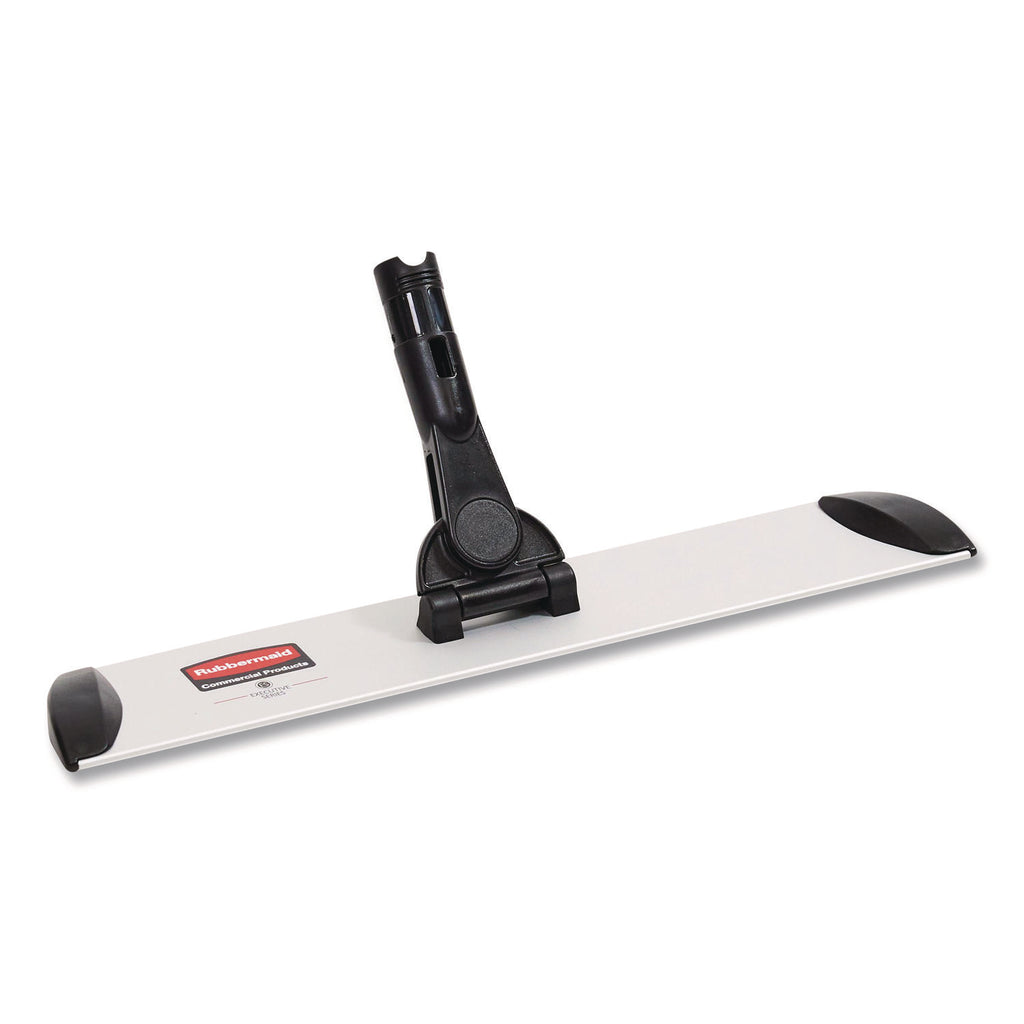 Executive Microfiber Single-Sided Flat Mop Frame, 3.5 W, 17 L, Black/Silver