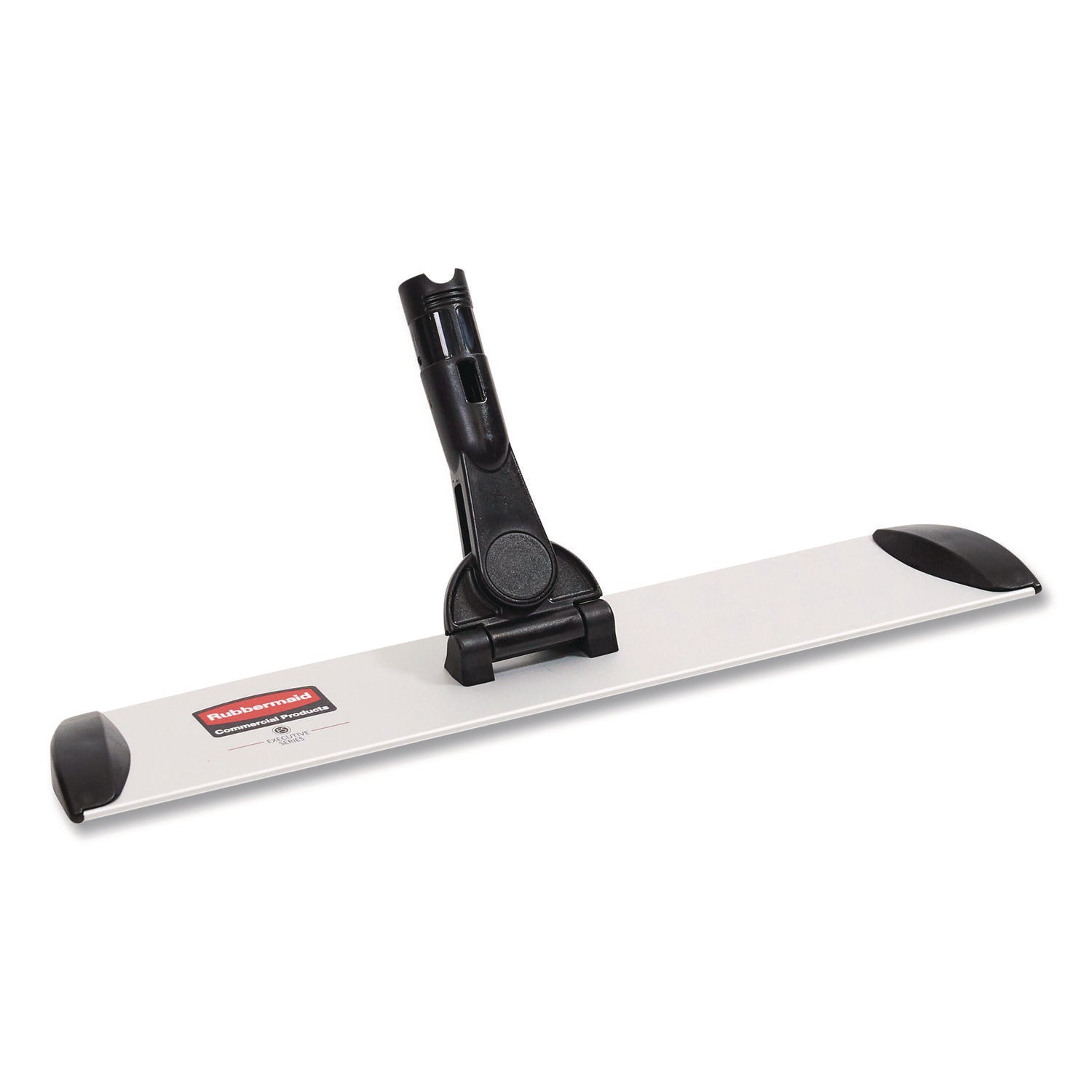 Executive Microfiber Single-Sided Flat Mop Frame, 3.5 W, 17 L, Black/Silver