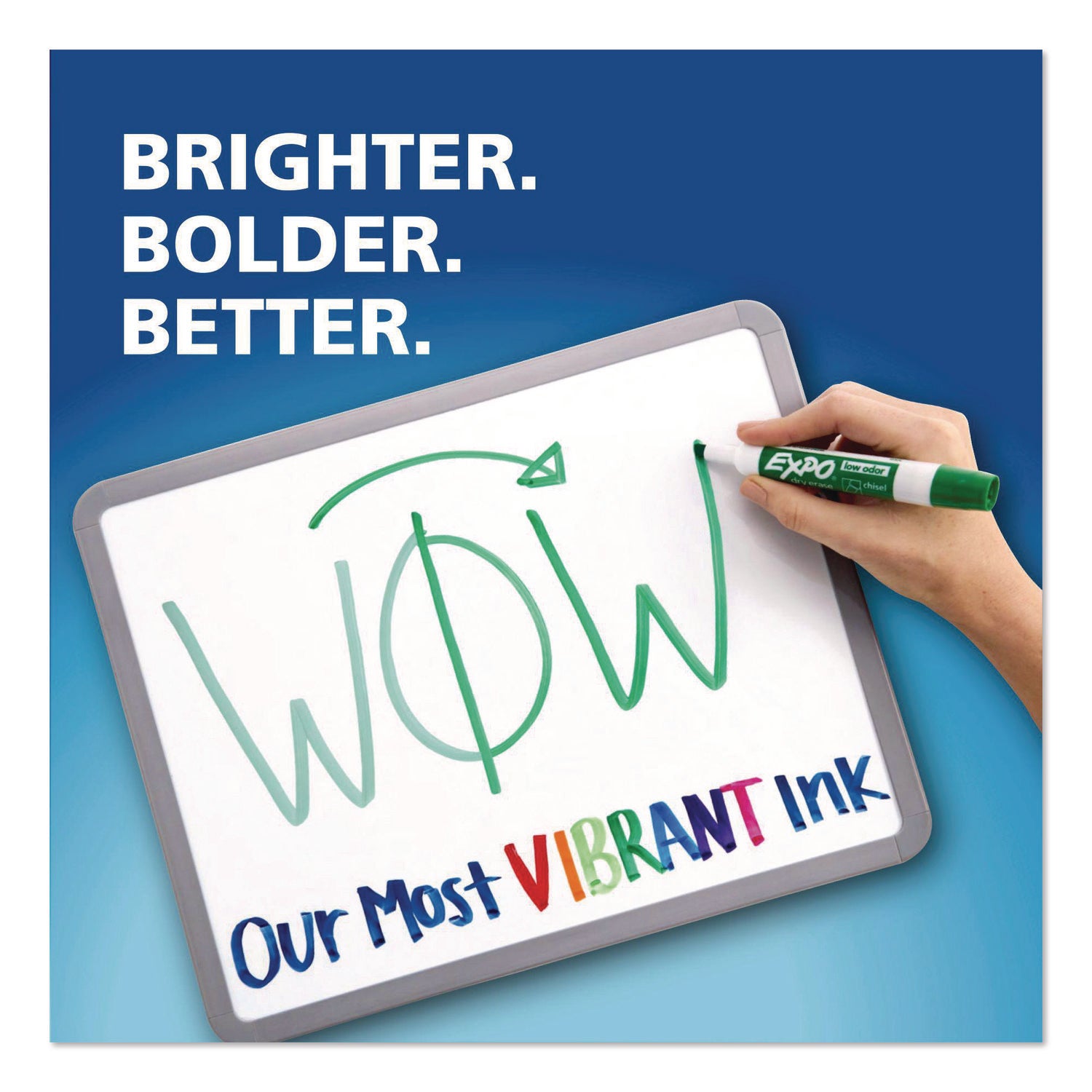 Low-Odor Dry-Erase Marker, Extra-Fine Bullet Tip, Assorted Colors, 8/Set