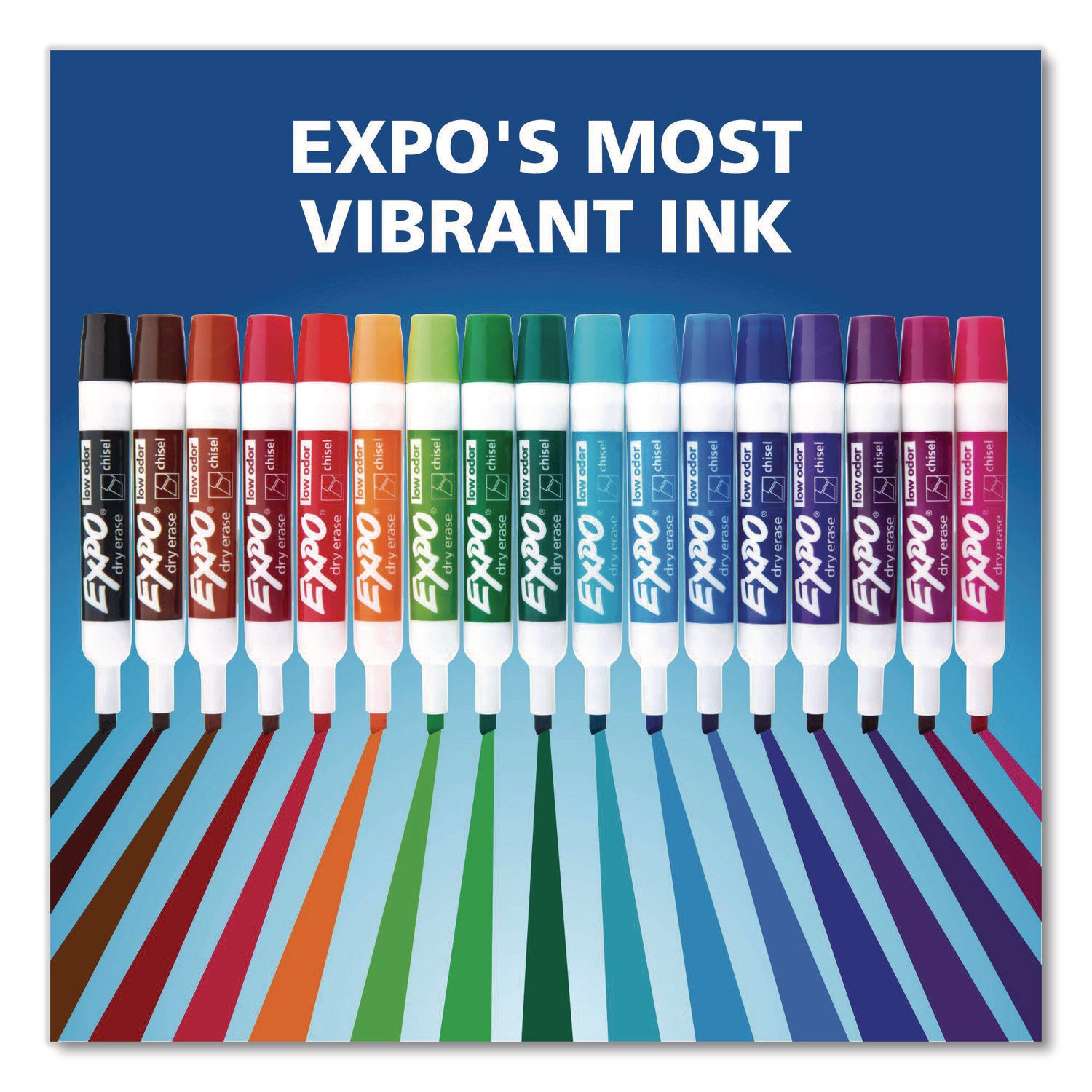Low-Odor Dry-Erase Marker, Medium Bullet Tip, Assorted Colors, 4/Set