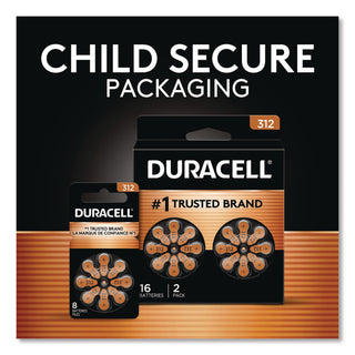 Hearing Aid Battery, #312, 16/Pack