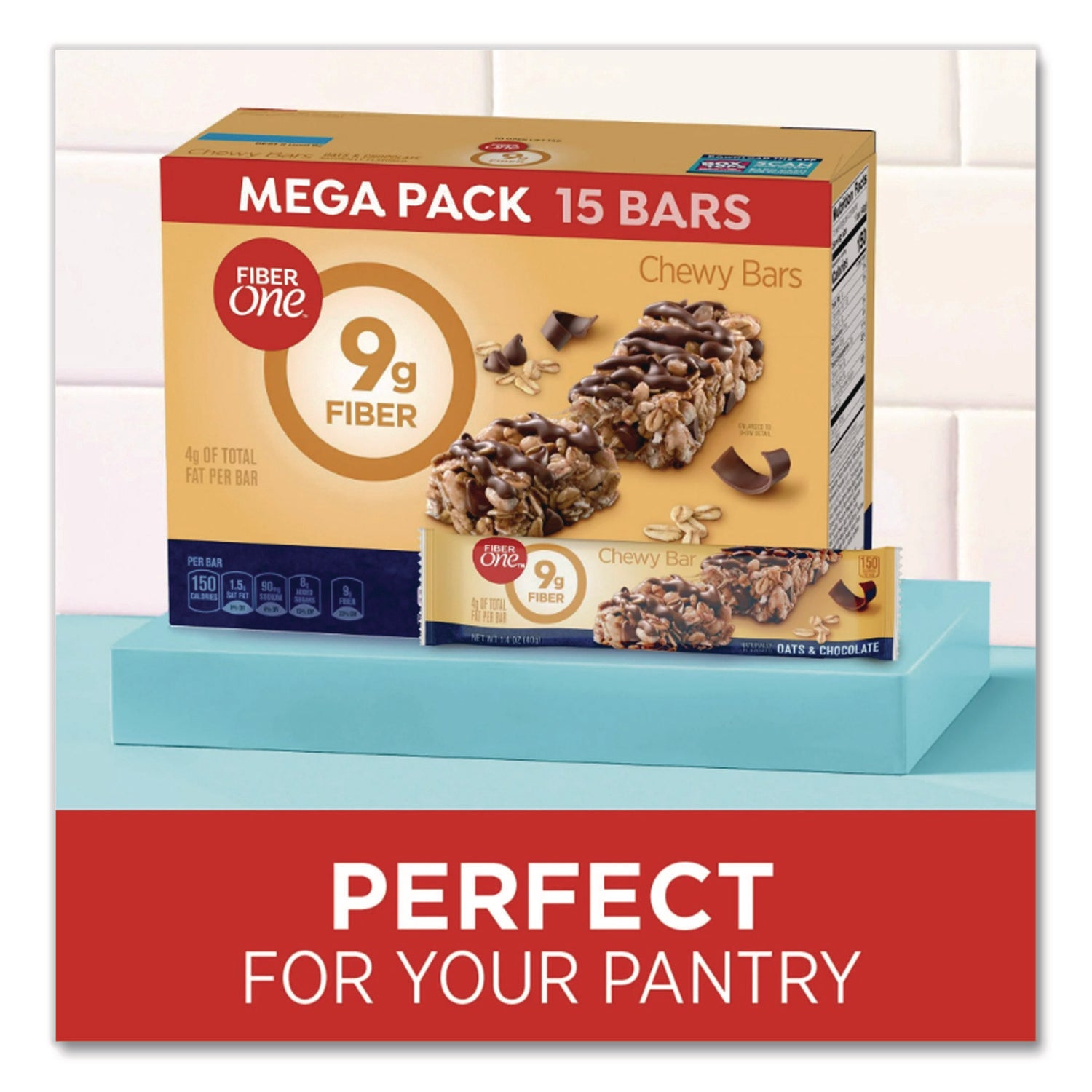 Chewy Bars, Oats and Chocolate, 1.4 oz, 16/Box