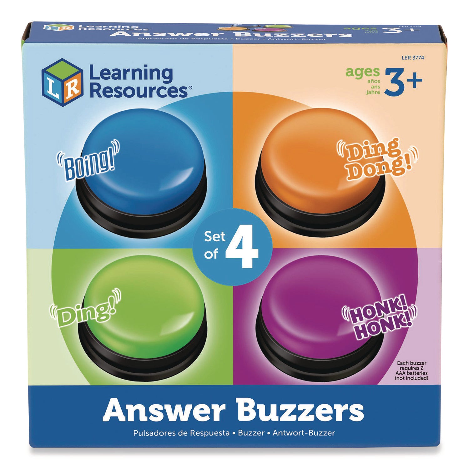 Learning Resources Answer Buzzers Set - Theme/Subject: Learning - Skill Learning: Game - 3+ - 4 / Pack
