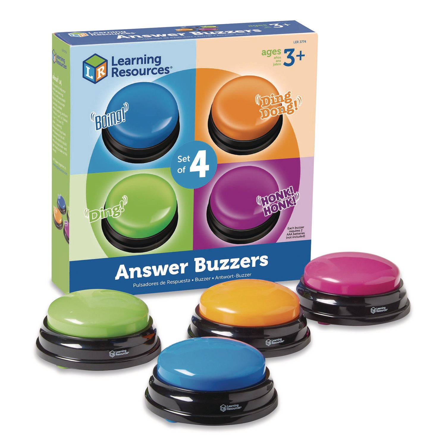 Learning Resources Answer Buzzers Set - Theme/Subject: Learning - Skill Learning: Game - 3+ - 4 / Pack
