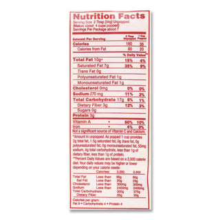 Mega Pop Popcorn, Butter, 8 oz Bag, 36 Bags/Carton
