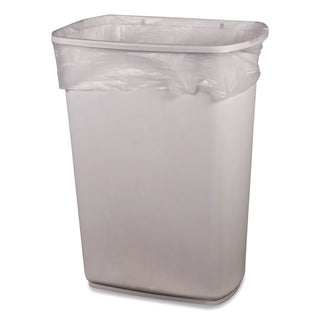 Heritage AccuFit .9mil Clear Can Liners - 55 gal/55 lb Capacity - 40" Width x 53" Length - 0.90 mil (23 Micron) Thickness - Clear - 100/Carton - Can