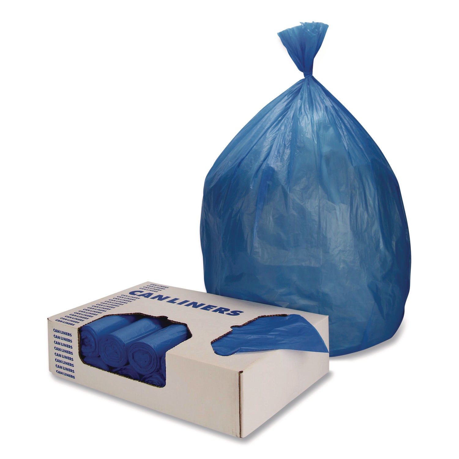 Linear Low Density Health Care Can Liners, 30 gal, 1.3 mil, 30" x 43", Blue, 200/Carton