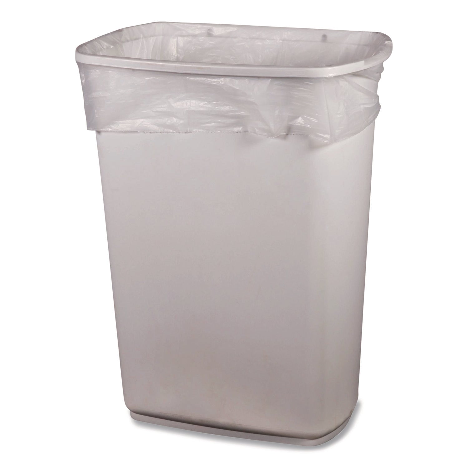 Linear Low-Density Can Liners, 30-35 gal, 1.4 mil, 33 x 45, White, 200/Carton