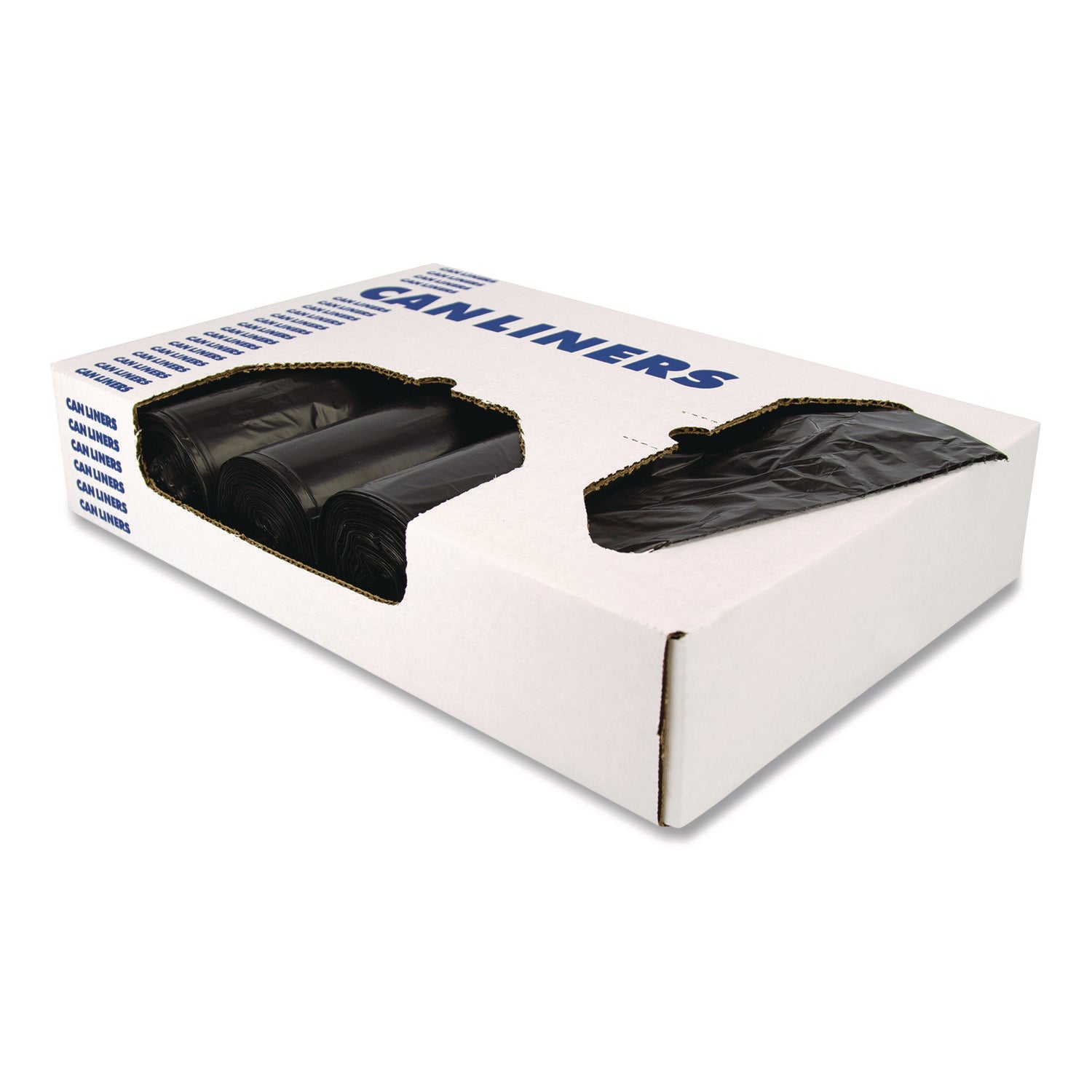 Linear Low-Density Can Liners, 30-33 gal, 1.5 mil, 33 x 39, Black, 250/Carton