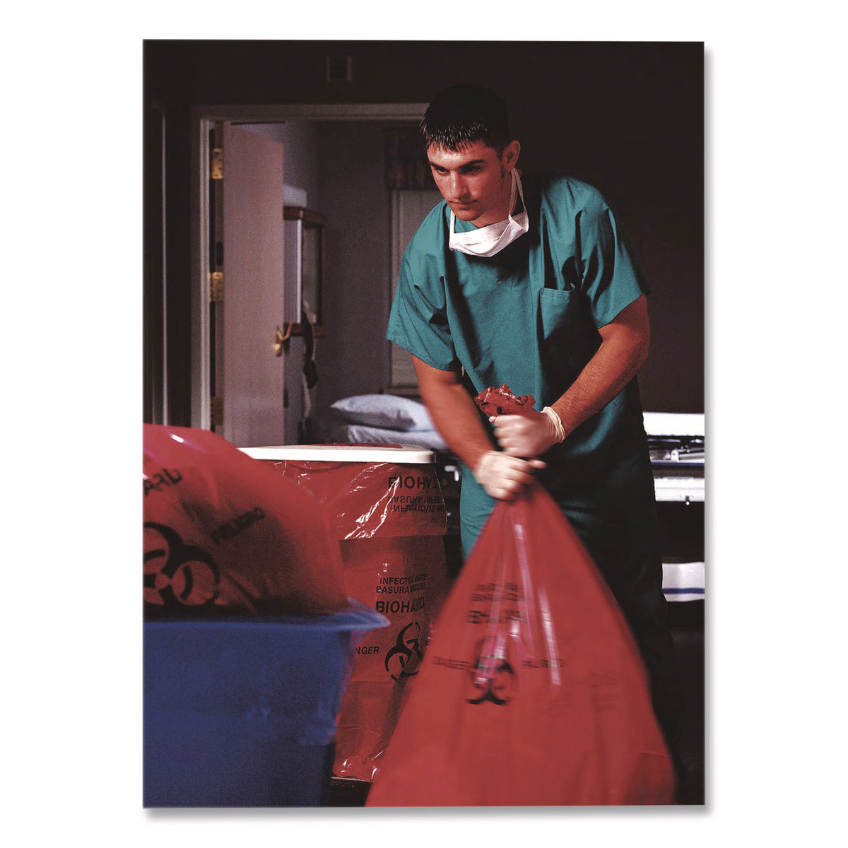 Heritage 1.3 mil Red Biohazard Can Liners - 46" Width x 40" Length - 1.30 mil (33 Micron) Thickness - Low Density - Red - Linear Low-Density Polyethylene (LLDPE) - 200/Carton - Can