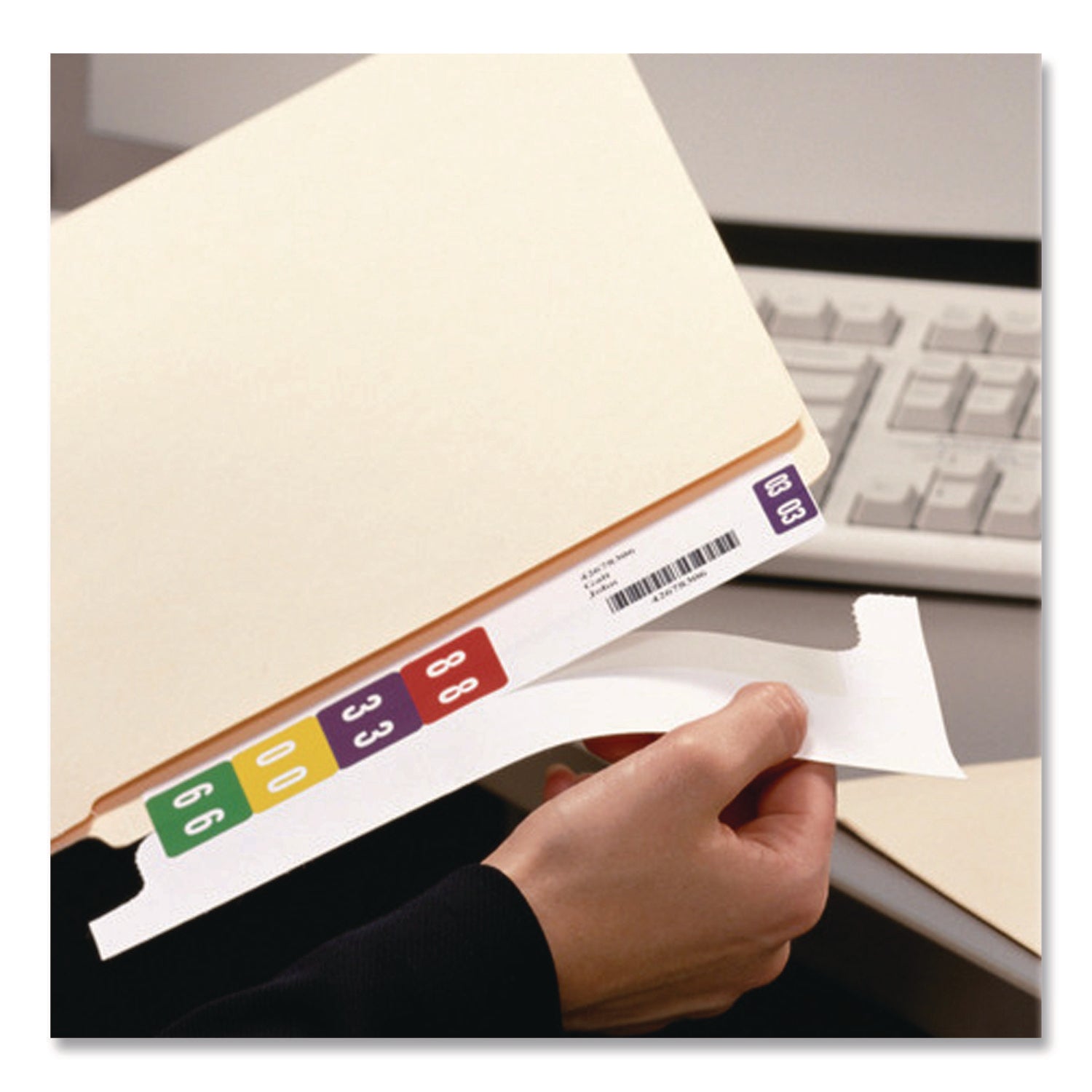 Color-Coded Smartstrip Refill Label Forms, Laser Printer, Assorted, 1.5 x 7.5, White, 250/Pack