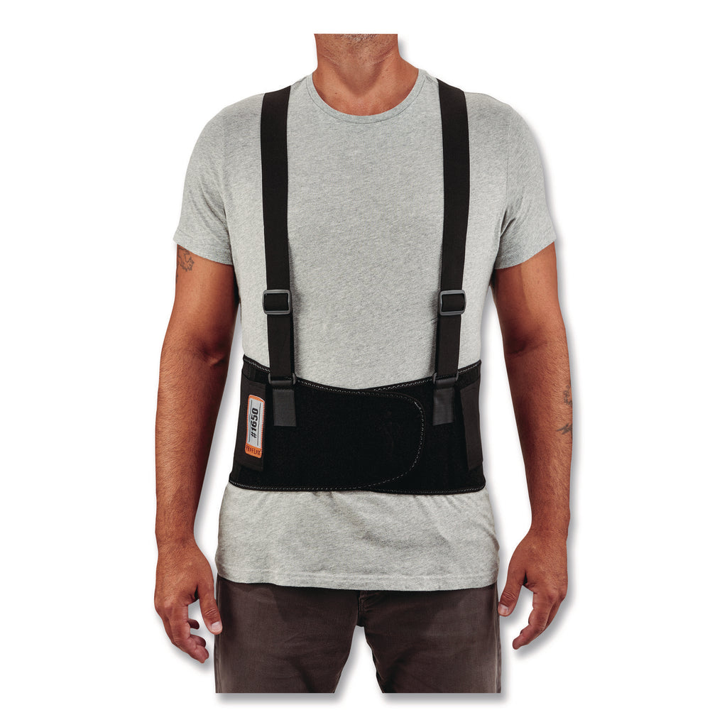 ProFlex 1650 Economy Elastic Back Support Brace, Large, 34" to 38" Waist, Black, Ships in 1-3 Business Days