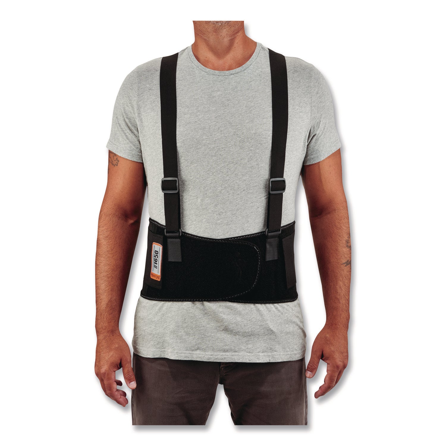 ProFlex 1650 Economy Elastic Back Support Brace, Large, 34" to 38" Waist, Black, Ships in 1-3 Business Days