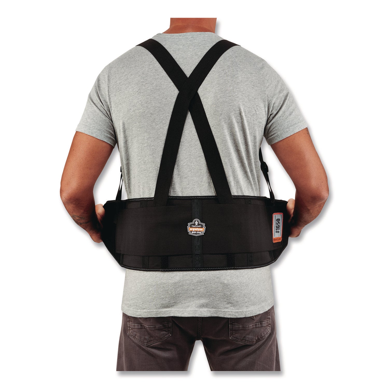 ProFlex 1650 Economy Elastic Back Support Brace, X-Large, 38" to 42" Waist, Black, Ships in 1-3 Business Days