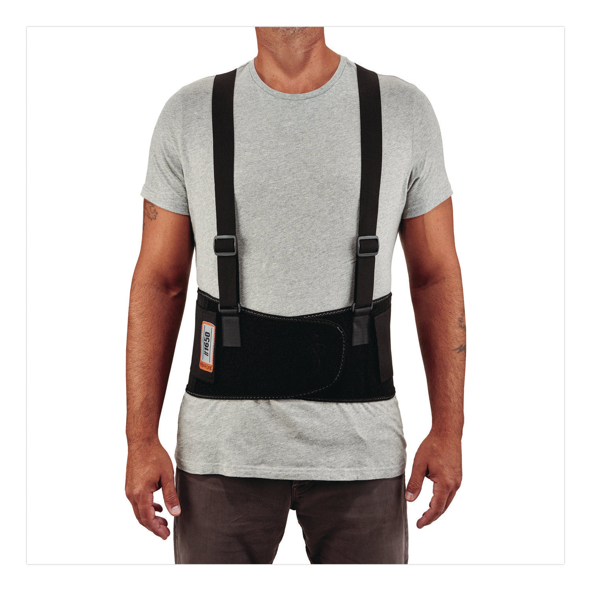 ProFlex 1650 Economy Elastic Back Support Brace, 2X-Large, 42" to 46" Waist, Black, Ships in 1-3 Business Days