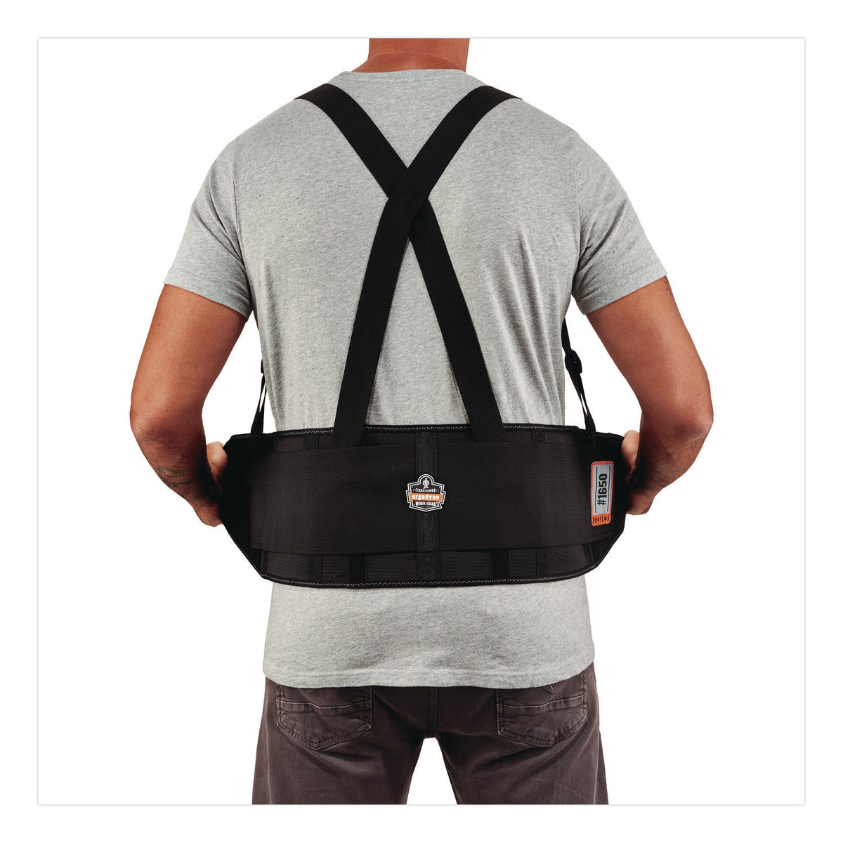 ProFlex 1650 Economy Elastic Back Support Brace, 2X-Large, 42" to 46" Waist, Black, Ships in 1-3 Business Days