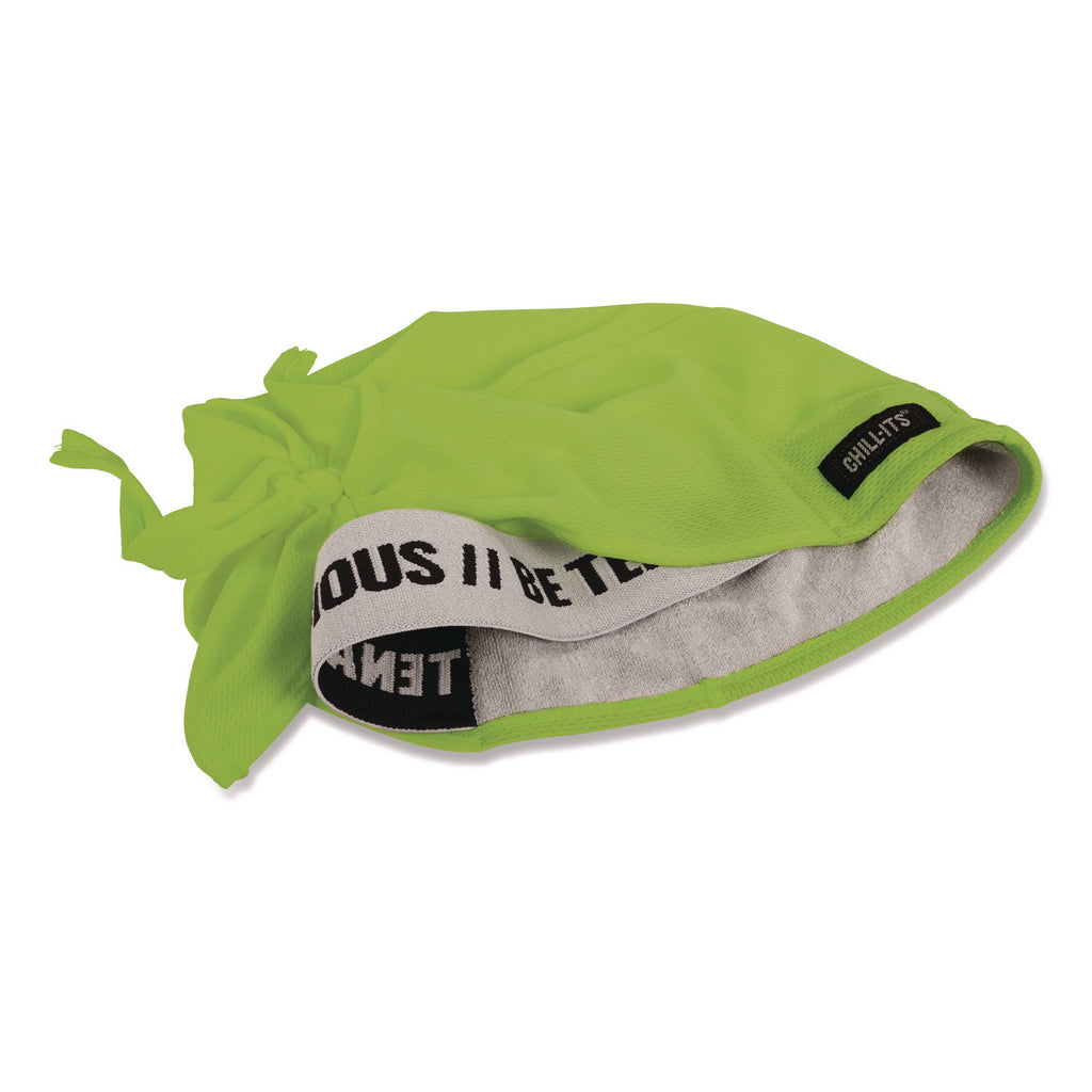 Chill-Its 6615 High-Perform Bandana Doo Rag with Terry Cloth Sweatband, One Size Fits Most, Lime, Ships in 1-3 Business Days