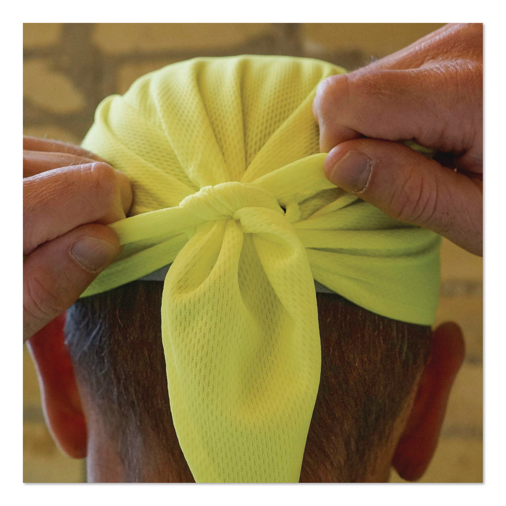 Chill-Its 6615 High-Perform Bandana Doo Rag with Terry Cloth Sweatband, One Size Fits Most, Lime, Ships in 1-3 Business Days