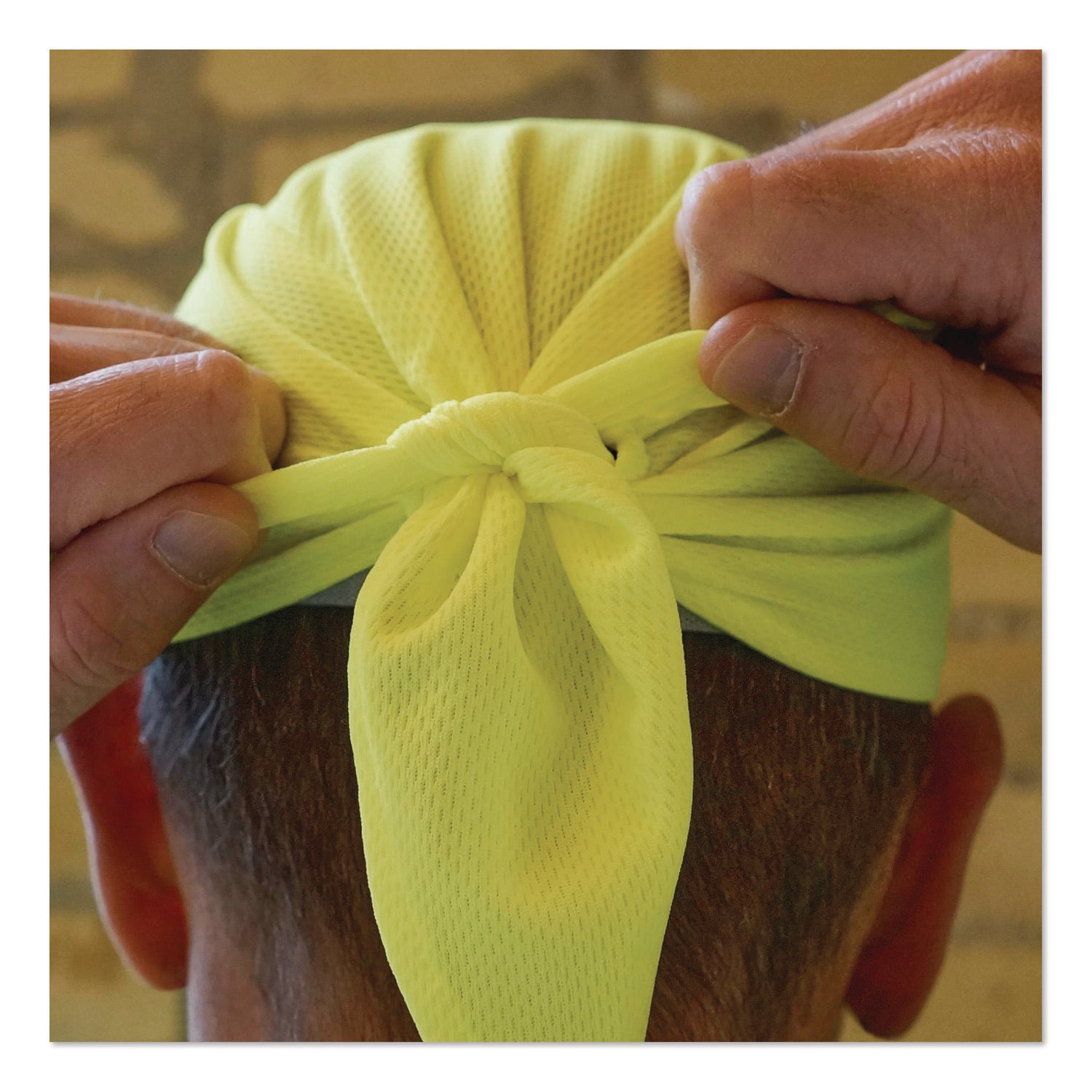 Chill-Its 6615 High-Perform Bandana Doo Rag with Terry Cloth Sweatband, One Size Fits Most, Lime, Ships in 1-3 Business Days