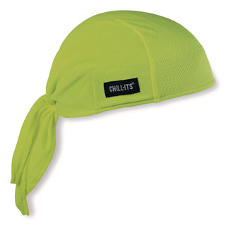 Chill-Its 6615 High-Perform Bandana Doo Rag with Terry Cloth Sweatband, One Size Fits Most, Lime, Ships in 1-3 Business Days
