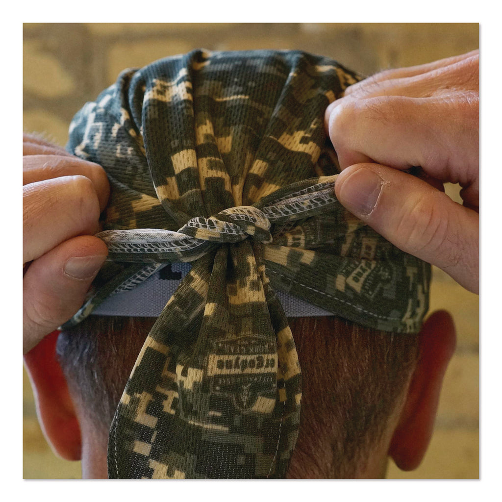 Chill-Its 6615 High-Perform Bandana Doo Rag with Terry Cloth Sweatband, One Size Fits Most, Camo, Ships in 1-3 Business Days