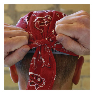 Chill-Its 6615 High-Performance Bandana Doo Rag w/Terry Cloth Sweatband, One Size, Red Western, Ships in 1-3 Business Days