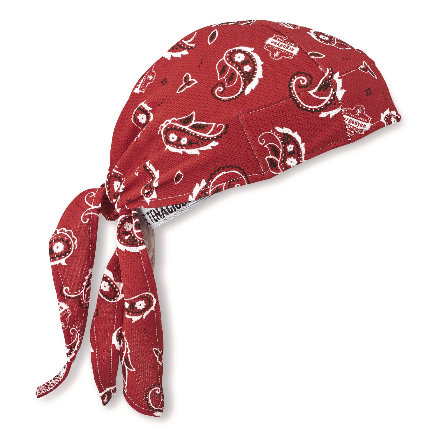 Chill-Its 6615 High-Performance Bandana Doo Rag w/Terry Cloth Sweatband, One Size, Red Western, Ships in 1-3 Business Days
