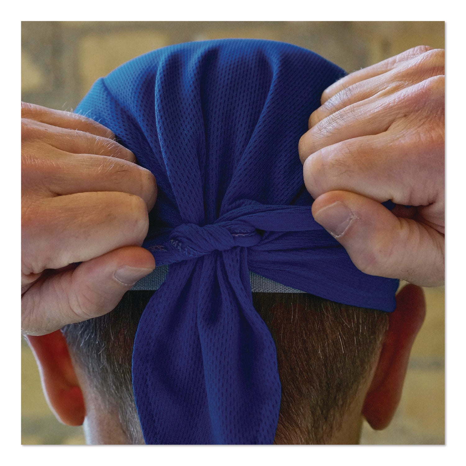 Chill-Its 6615 High-Perform Bandana Doo Rag with Terry Cloth Sweatband, One Size Fits Most, Blue, Ships in 1-3 Business Days