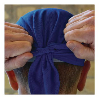 Chill-Its 6615 High-Perform Bandana Doo Rag with Terry Cloth Sweatband, One Size Fits Most, Blue, Ships in 1-3 Business Days
