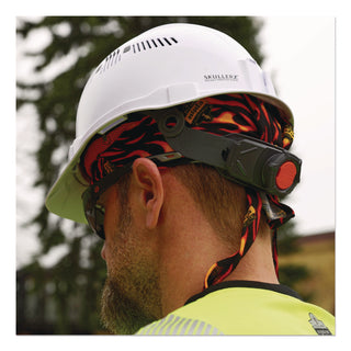 Chill-Its 6615 High-Performance Bandana Doo Rag with Terry Cloth Sweatband, One Size, Flames, Ships in 1-3 Business Days