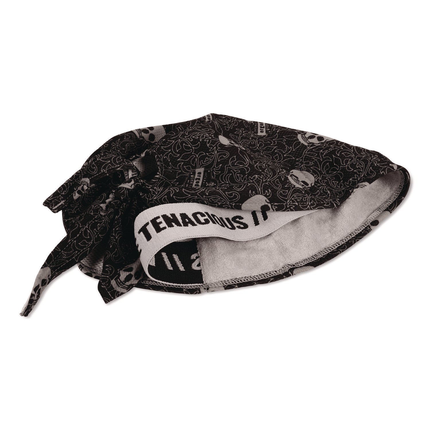 Chill-Its 6615 High-Performance Bandana Doo Rag with Terry Cloth Sweatband, One Size, Skulls, Ships in 1-3 Business Days