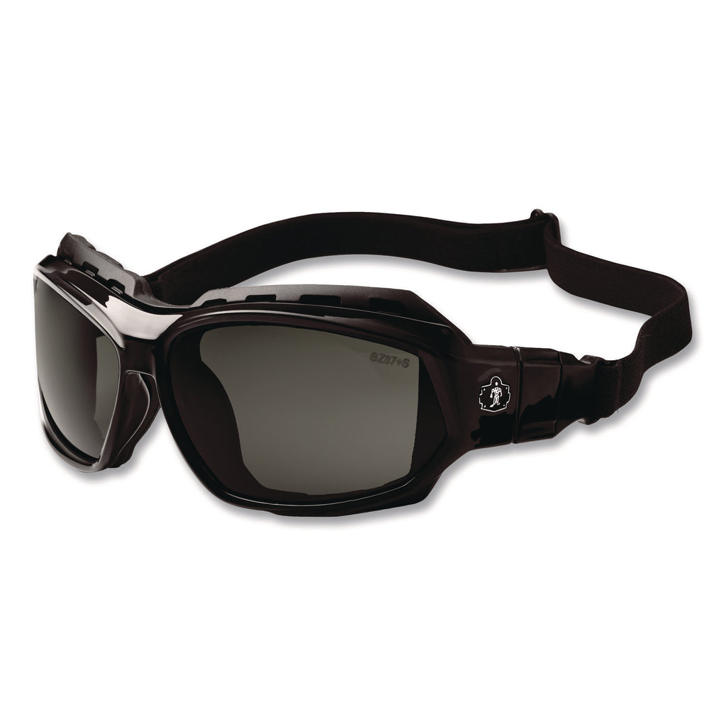 Skullerz Loki Safety Glasses/Goggles, Black Frame/Smoke Lens, Nylon/Polycarb
