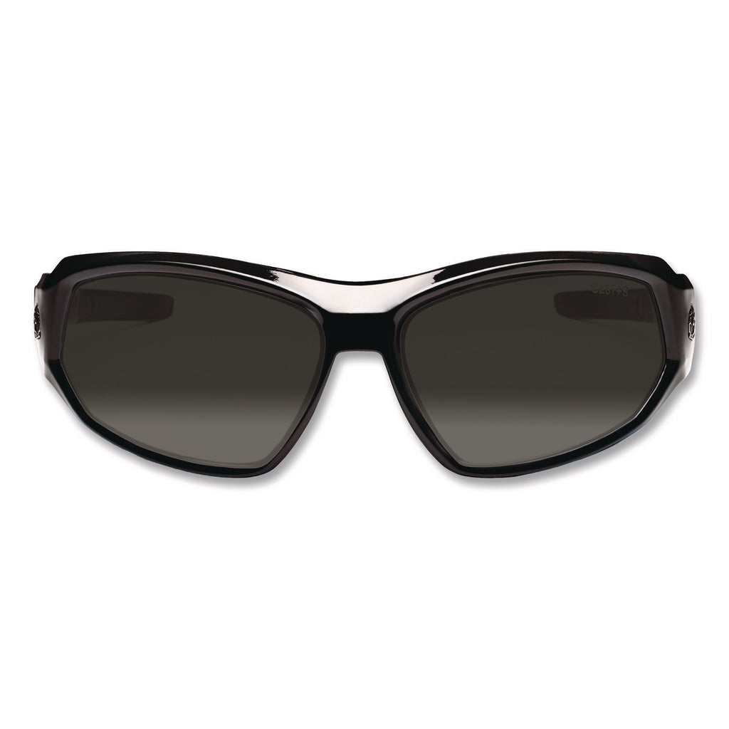Skullerz Loki Safety Glasses/Goggles, Black Frame/Smoke Lens, Nylon/Polycarb