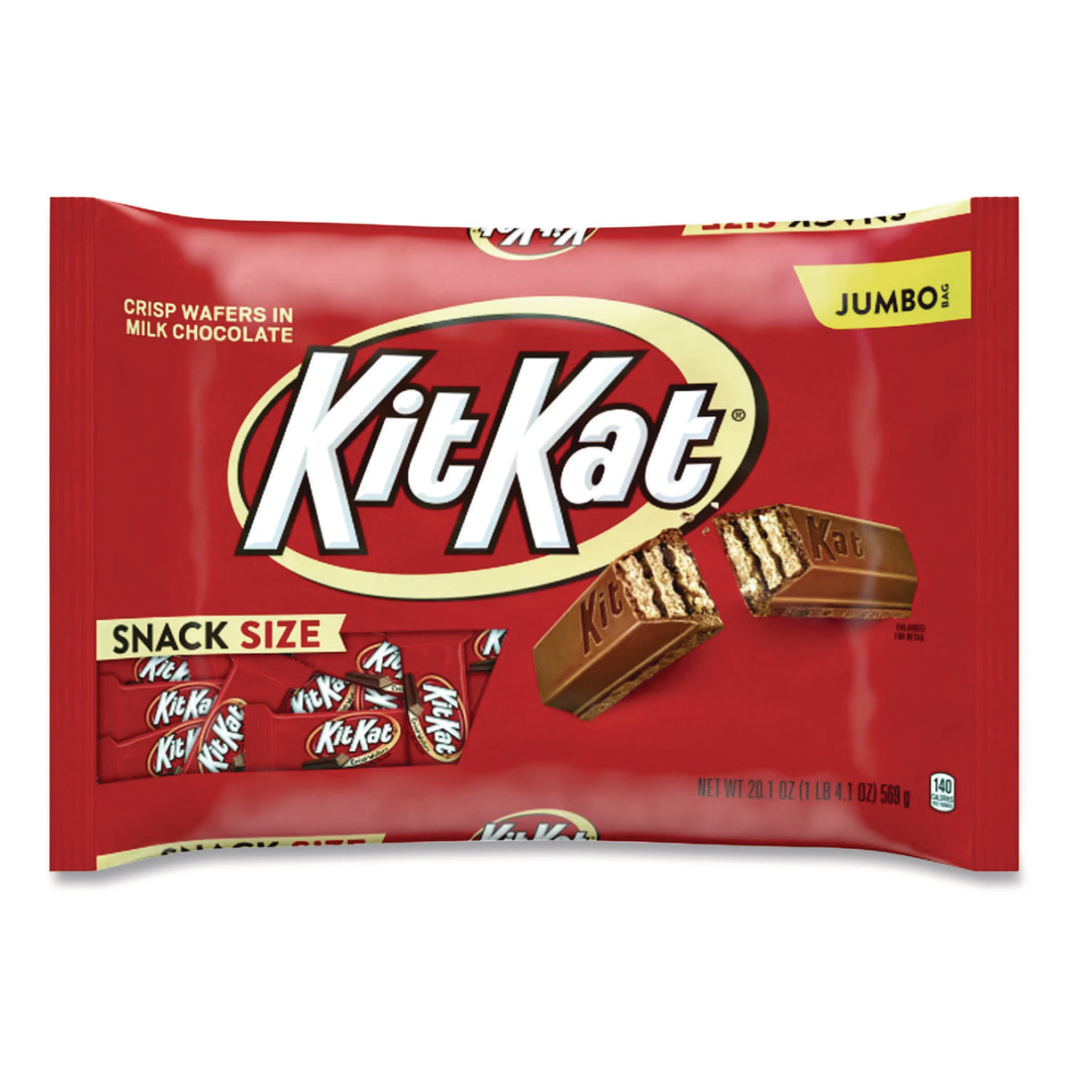 Snack Size, Crisp Wafers in Milk Chocolate, 20.1 oz Bag