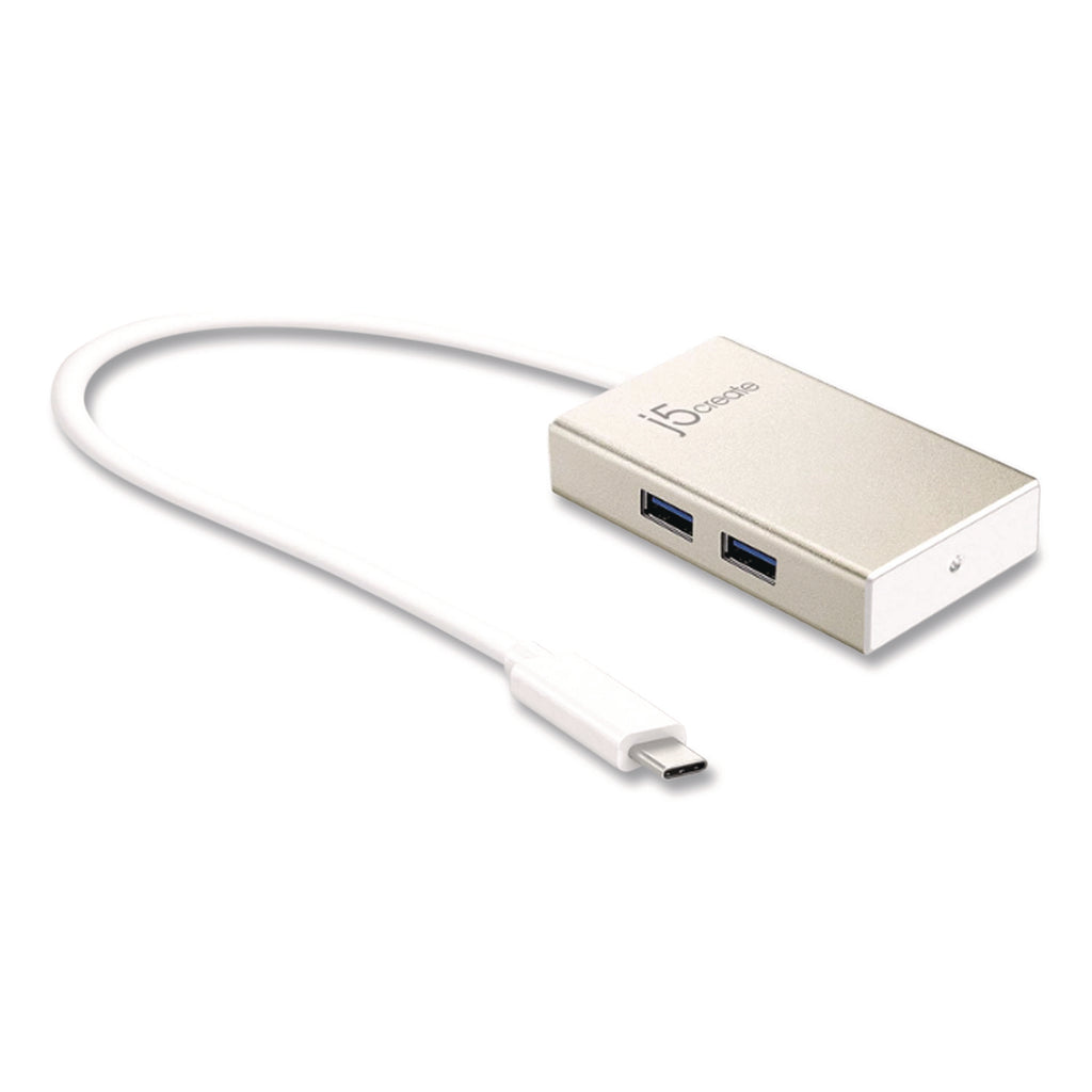 USB-C Hub, 4 Ports, Silver