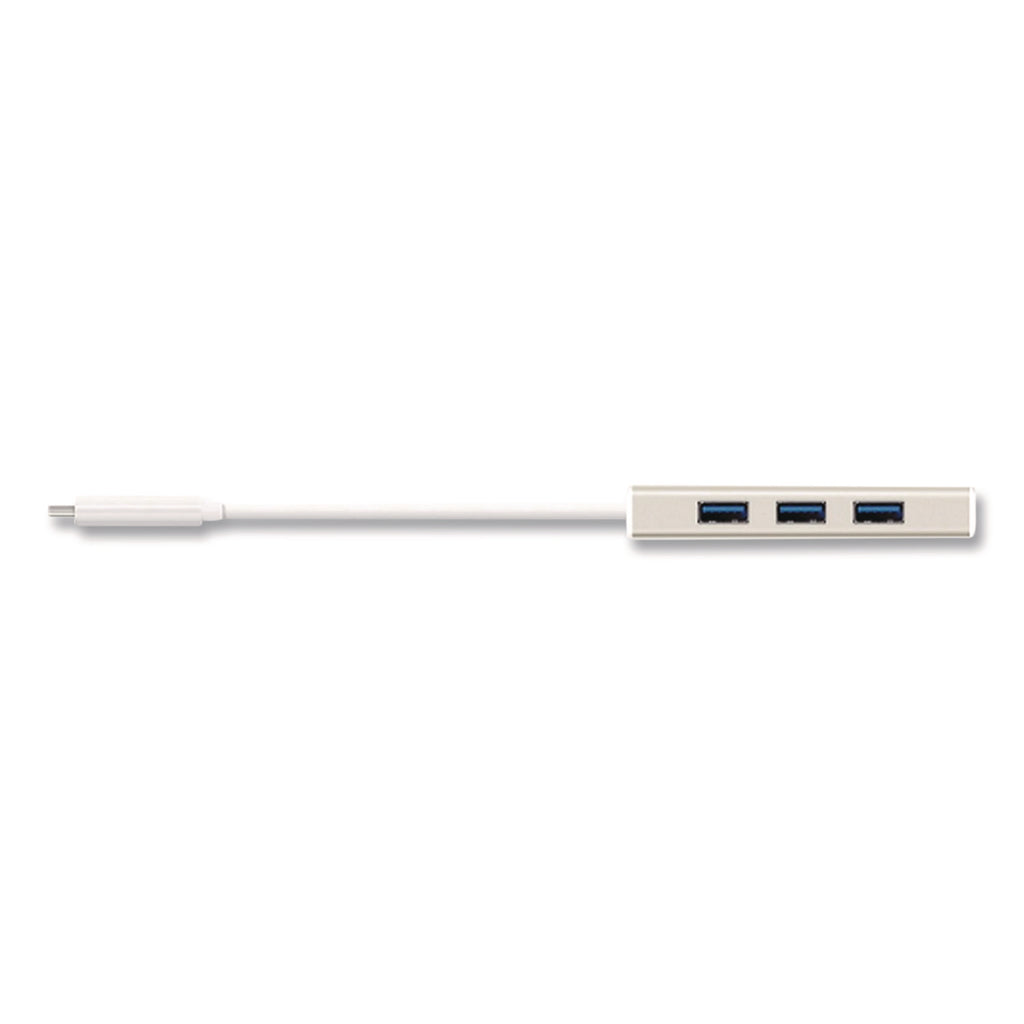 USB-C Hub with SD/Micro SD Card Reader, 3 Ports, Silver