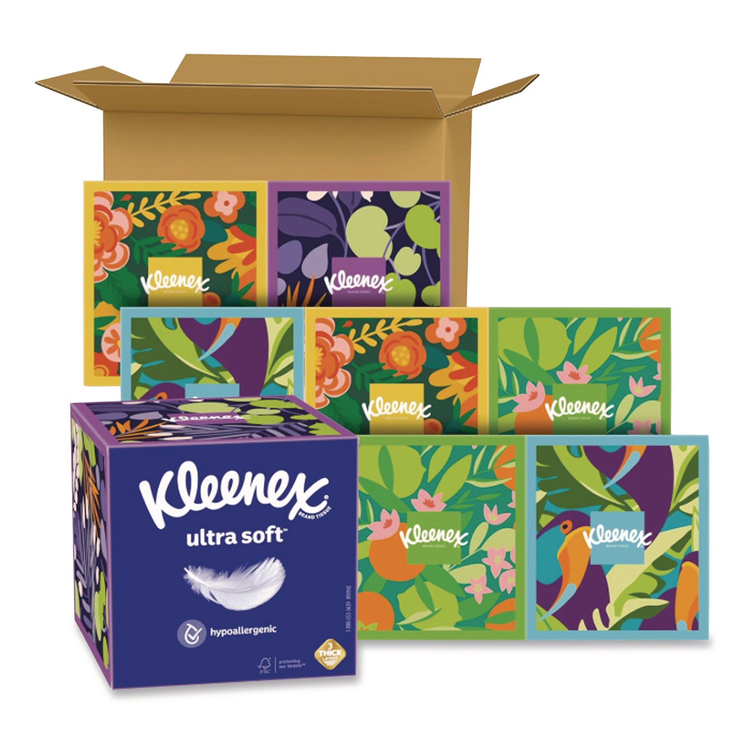 Kleenex Ultra Soft Tissues - 3 Ply - White - Soft, Strong, Fragrance-free - For Multipurpose - 65 Per Box - 27 / Carton